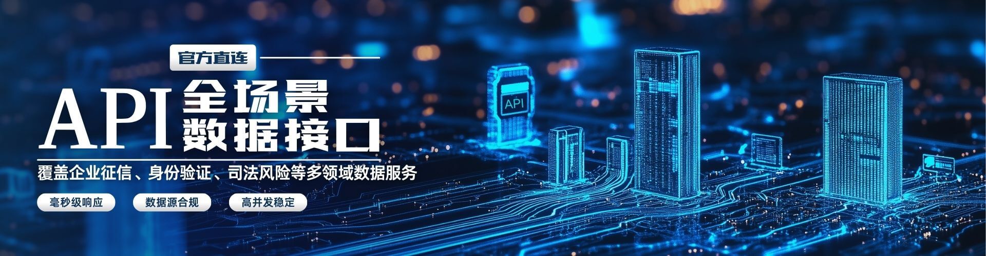 天远API数据服务平台 - 专业、稳定、高效的数据服务能力展示，主题'代码连接数据价值'，包含100+接口、文档清晰、快速集成等核心特性